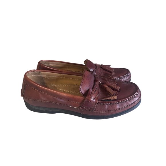Dockers brown tassel leather loafers size 9M - Picture 4 of 6